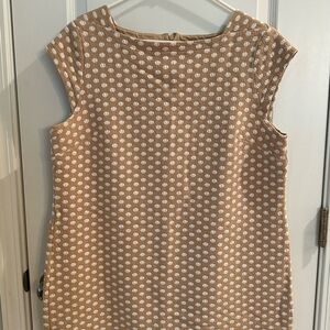 Ann Taylor Tan and White Textured Dress